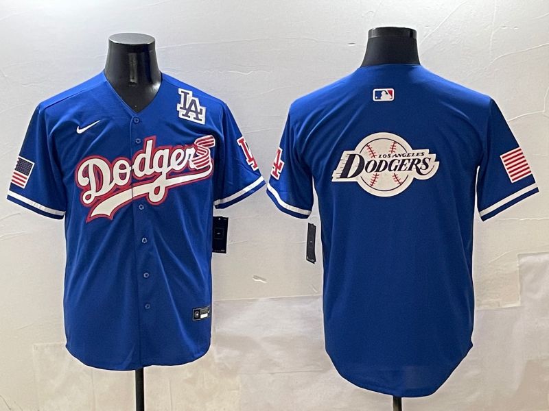 Men Los Angeles Dodgers Blank Blue Second generation Joint Name Nike 2025 MLB Jersey style 34->los angeles dodgers->MLB Jersey